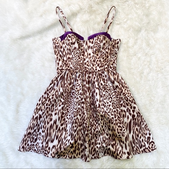 leopard print bustier dress